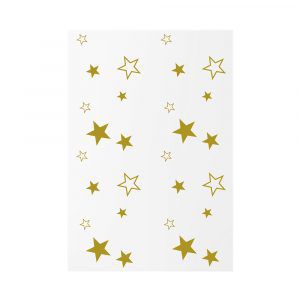 Saco Decorado Estrela Ouro 10x14,7cm c/ 50 unids - Campfestas