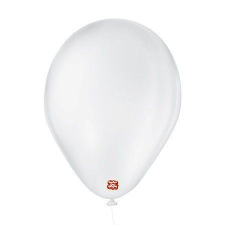 Balão n° 7 Liso Branco Polar c/ 50 unids -  São Roque