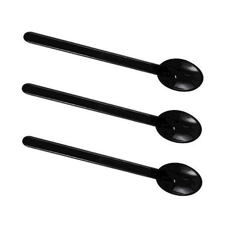 Colher Piccolo Preto para café c/ 100 unids - Plastilânia