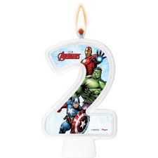 Vela de Aniversário N° 2 Avengers Animated Vingadores - Regina