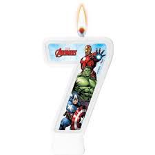 Vela de Aniversário N° 7 Avengers Animated Vingadores - Regina