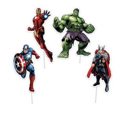 Decoração de Bolo Topo Avengers Animated c/ 04 unids - Regina