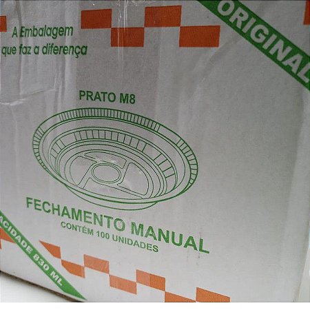 Mello Marmitex n°8 Manual 830ml de aluminio c/100 unids