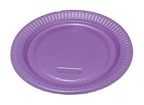 Prato Roxo Perolado 15cm c/ 10 unids descartável - Bello Festas