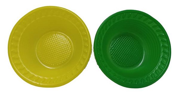 Kit Cumbuca Verde e Amarelo 12cm Sobremesa c/ 100 unids descartável Copa Brasil - Louri Festas