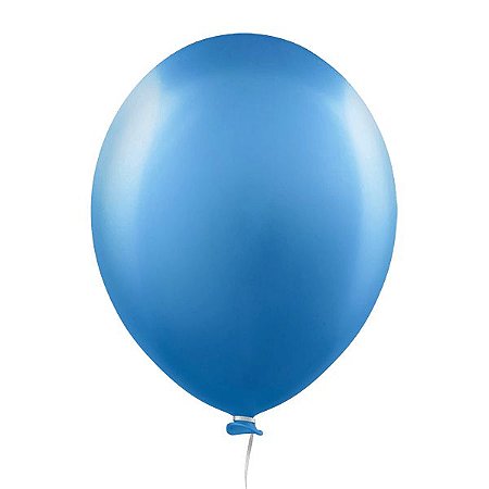 Balão Latex "5" Alumínio c/ 25 unids Azul -  Happy Day