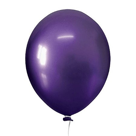 Balão Latex "9" Alumínio c/ 25 unids Violeta - Happy Day