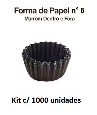 Kit Forminha n°6  Marrom dentro e fora c/ 1000 unids - Plac