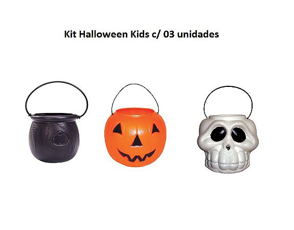 Kit Halloween Kids c/ 03 unids Halloween - Brasilflex