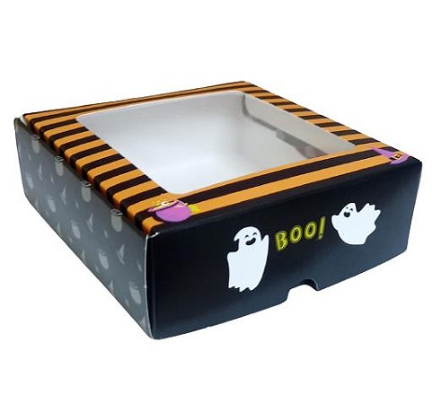 Caixa Pratice c/ visor (09 doces) Boo! c/ 1 unid C3813 Halloween - Ideia Embalagens