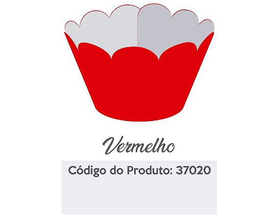 Saia para Cupcake Vermelho c/ 12 unids ref 37020 - Funfestas - D.Ferreira  Casa de Doces