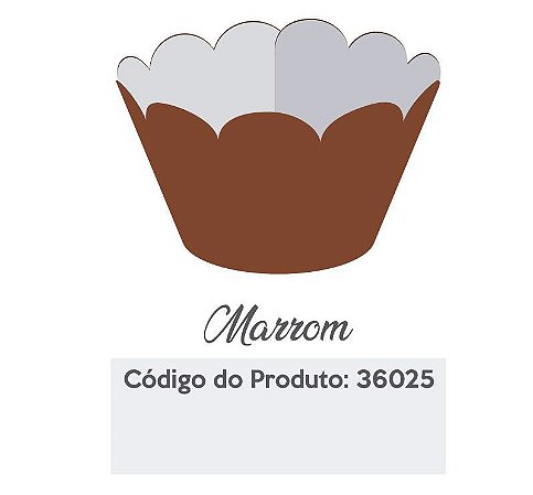 Mini Saia para Cupcake Marrom c/ 12 unids ref 36025 - Funfestas -  D.Ferreira Casa de Doces