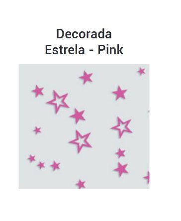 Saco PP 10x15cm Estrela Pink c/ 50 unids - Aia Embalagens