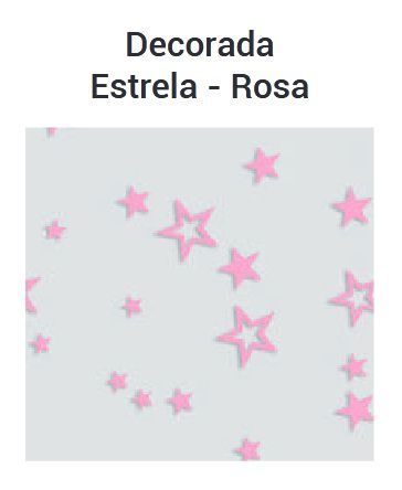 Saco PP 10x15cm Estrela Rosa c/ 50 unids - Aia Embalagens