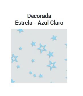 Saco PP 10x15cm Estrela Azul Claro c/ 50 unids - Aia Embalagens