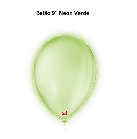 Balão 9" Verde Neon c/ 25 unds - São Roque