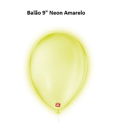 Balão 9" Amarelo Neon c/ 25 unds - São Roque