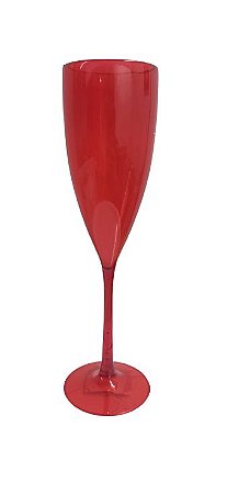 Taça de Champagne 180ml Vermelho Transparente - LSC Toys