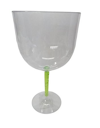 Taça de Gin 550ml Cristal haste Verde - Deluma