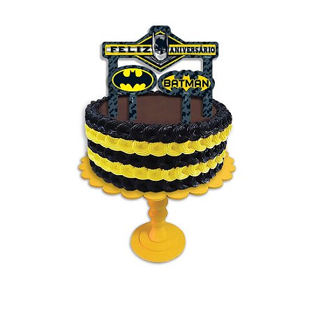 Topper para Bolo Batman Heroi c/ 03 unids - Festcolor - D.Ferreira Casa de  Doces