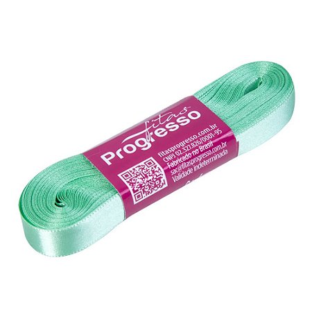 Fita de Cetim Verde Menta CF002 232 10m x 10mm (1cm) - Progresso