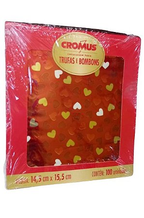 Embalagem para Trufa Forever VM/OU/BORD 14,5 x 15,5cm c/ 100 unids - Cromus