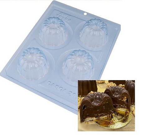 Forma para chocolate Trufa Mousse cod 10100 (3 Partes "01 silicone") - BWB Embalagens