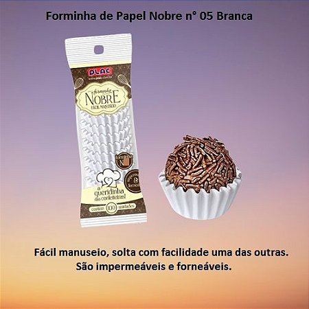 Kit Forminha Nobre n° 5 Branco Forneável e Impermeável c/ 1000 unids - Plac