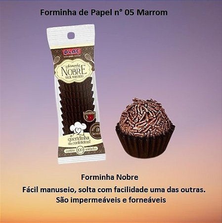 Kit Forminha Nobre n° 5 Marrom Forneável e Impermeável c/ 1000 unids - Plac