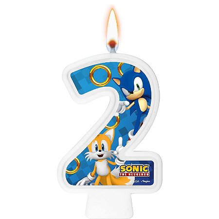 Vela de Aniversário Sonic N° 2 - Regina