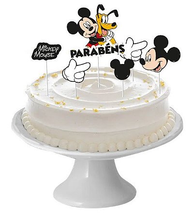 Decoração de Bolo Patrulha Mickey Mouse Topo de bolo c/ 06 unids - Regina