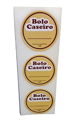 Etiqueta Adesiva Bolo Caseiro 4cm c/ 60 unids - HE