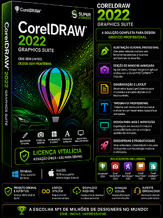 CorelDRAW Graphics Suite 2022 Vitalício – Envio Imediato