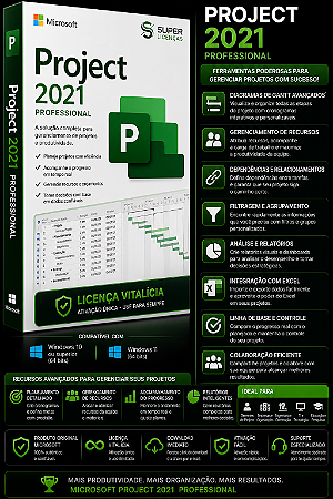 MICROSOFT PROJECT PROFESSIONAL 2021 – VITALICIO ORIGINAL LICENÇA