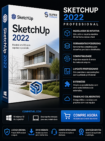 Autodesk Sketchup 2022 Vitalício – Envio Imediato Licença
