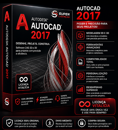 Autodesk AutoCAD 2017 – Licença Vitalícia