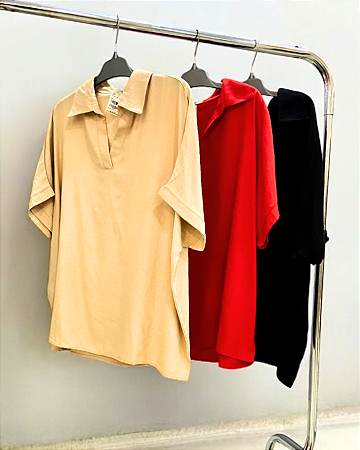 Camisa Com Gola Feminina