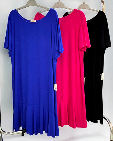 Vestido em Cor Lisa