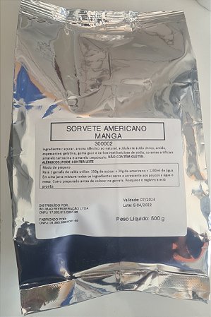 Base mix sorvete americano manga