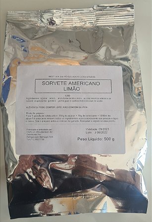 Base mix sorvete americano limão