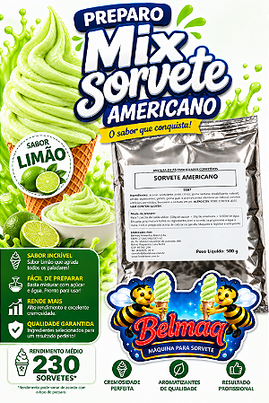 Base mix sorvete americano limão