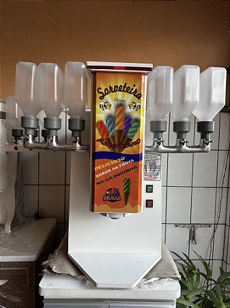 Maquina sorvete Americano Balcão Branca