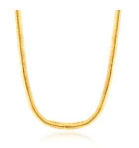 Colar choker snake banho ouro 18k