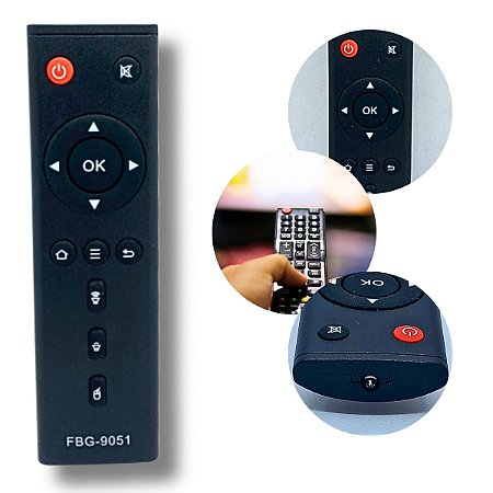 Controle Remoto Compatível C/ TV Box/ Modelo FBG- 9051