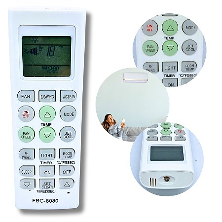 Controle Remoto Compatível Com AR Condicionado LG - FBG-8080