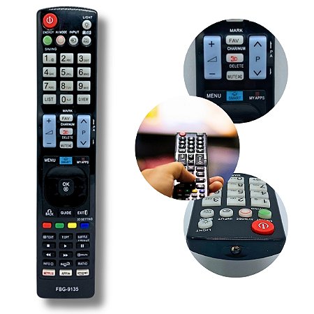 Controle Remoto Smart Compatível C/ Lg Modelo FBG-9135