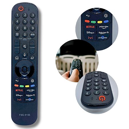 Controle Remoto Smart Compatível C/ Lg  Modelo FBG-9166