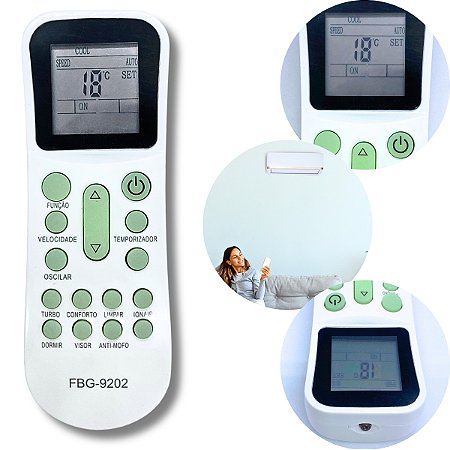 Controle Remoto Ar Cond Compatível C/ Elgin  Modelo FBG-9202