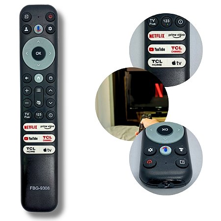 Controle Remoto Smart compatível c/ TCL - Modelo - FBG-9308