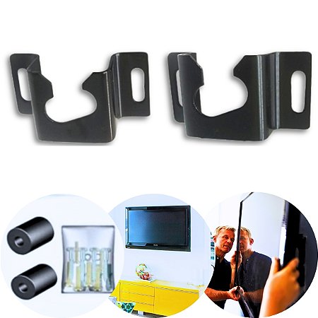 Suporte Fixo De Parede Para TV Metal - Preto
